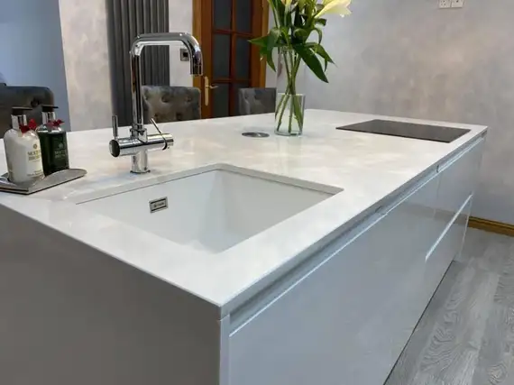Quartz kitchen worktop installed in Liverpool